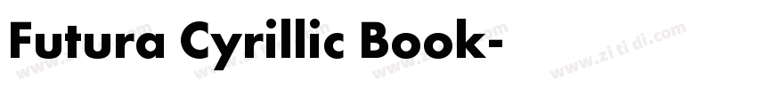 Futura Cyrillic Book字体转换